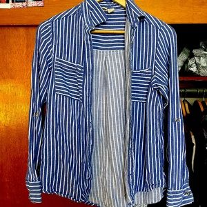 Women’s blue button down